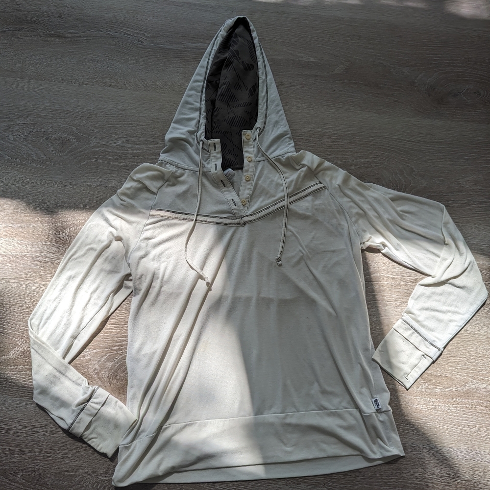 Cream hoodie top- the north face